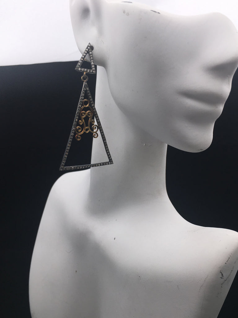 Triangle Diamond Earring