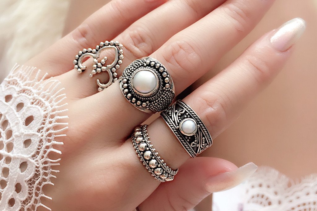 Bohemian Pearl Ring - Handmade Sterling 