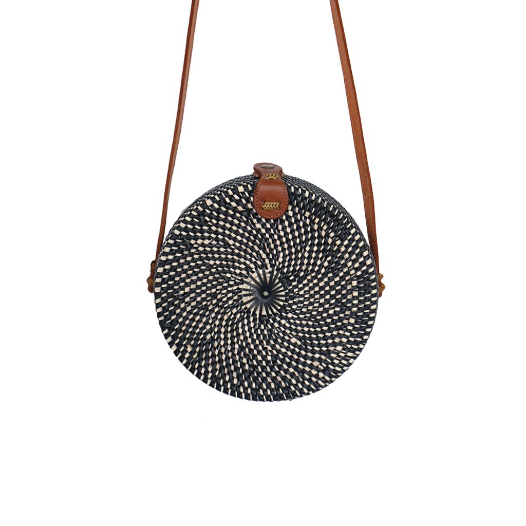 rattan bag black