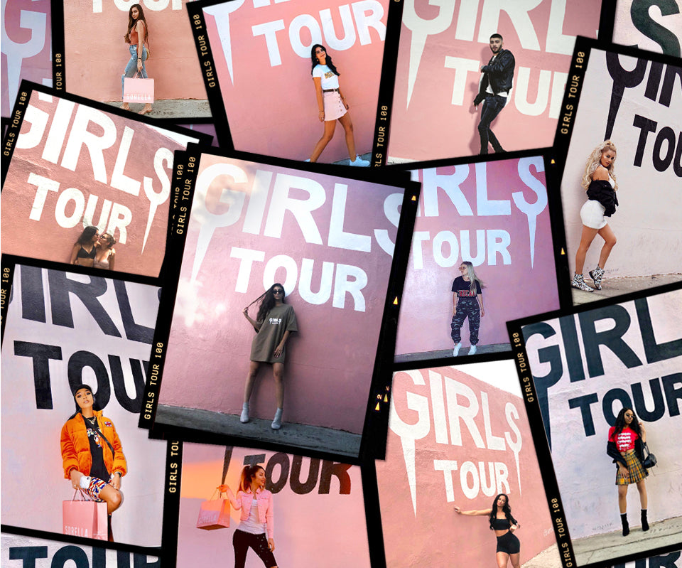 the original girls tour wall in melrose ave los angeles