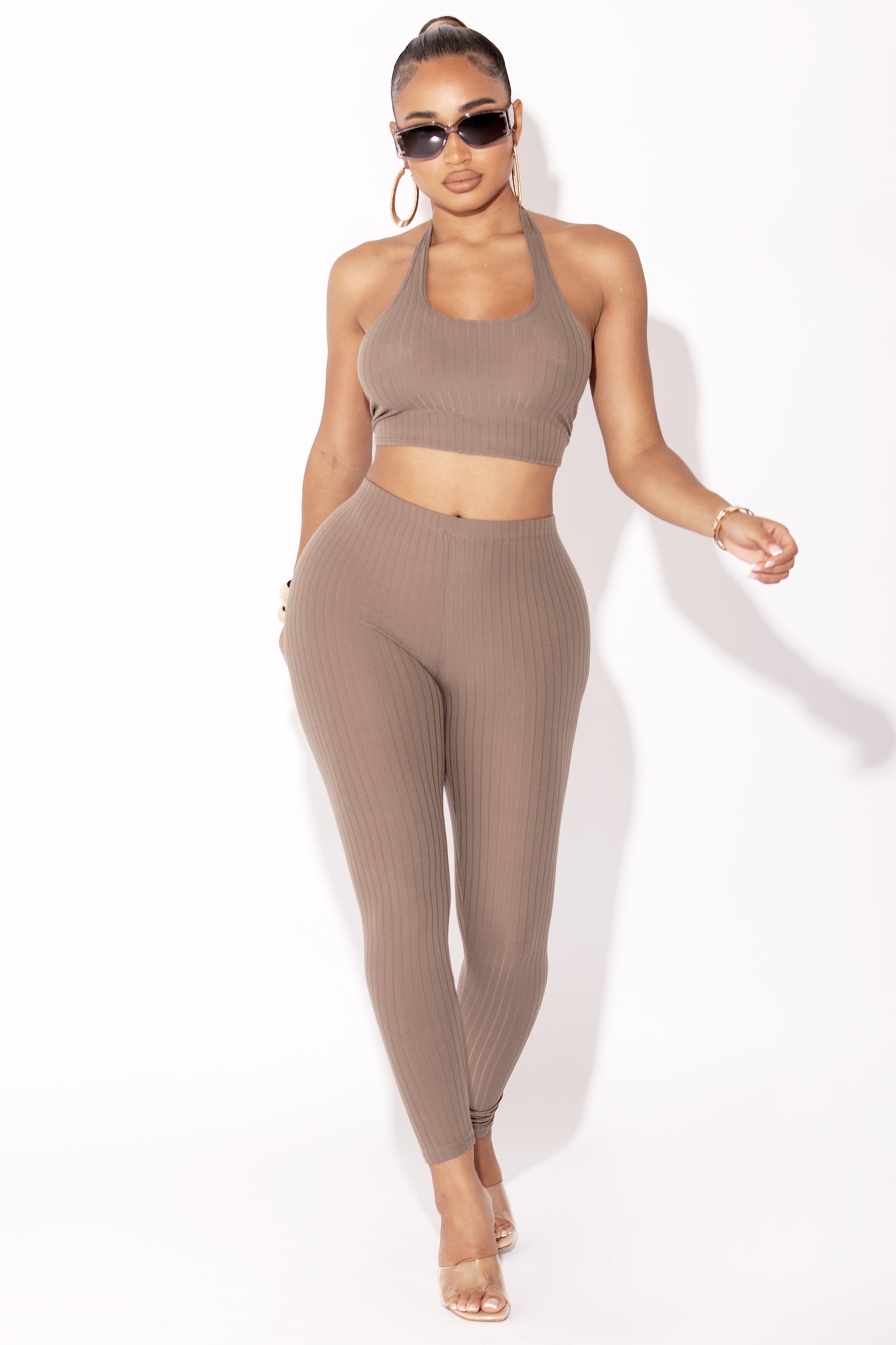 Lifestyle Long Sleeve Nude Set (High waisted leggings, Active outfit, –  tenroses