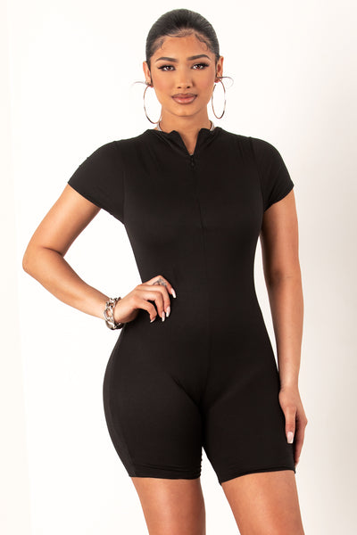 black athletic romper