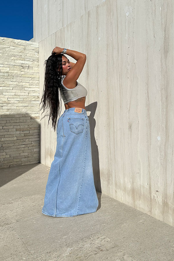 Re Worked Levi Denim Skirt - sosorella