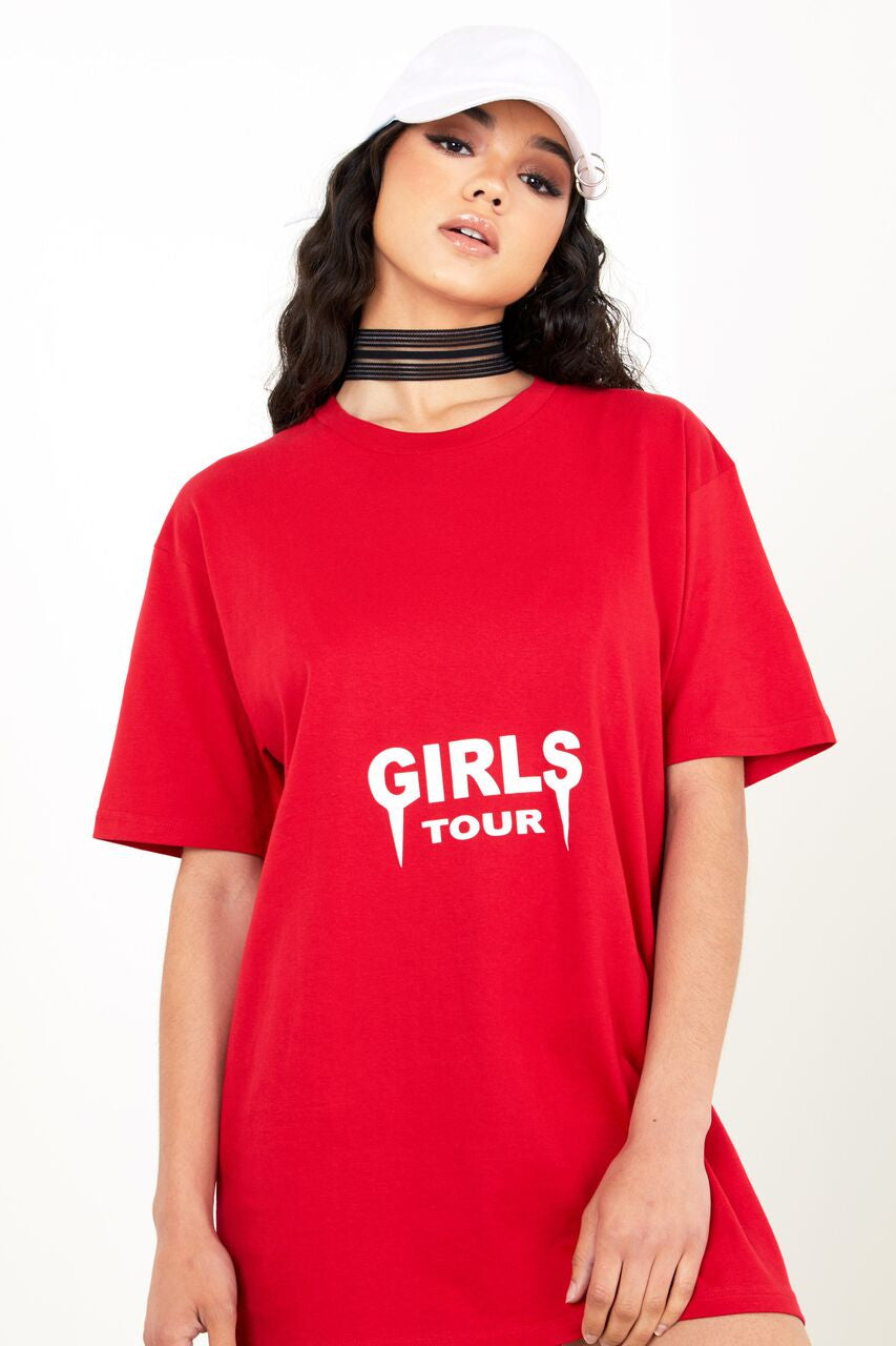 girls red tee