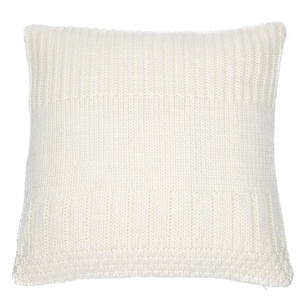 Baba Knitted Euro Cushion, Ivory – Bella Interiors