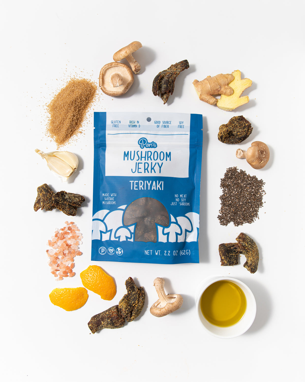 Teriyaki Mushroom Jerky Pan's Mushroom Jerky