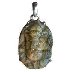 Labradorite Ganesh Necklace Pendant