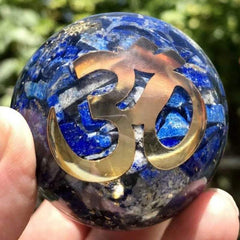 Lapis Lazuli Om Orgonite Sphere