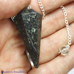 Nature's Treasures Nuummite Crystal Pendulum