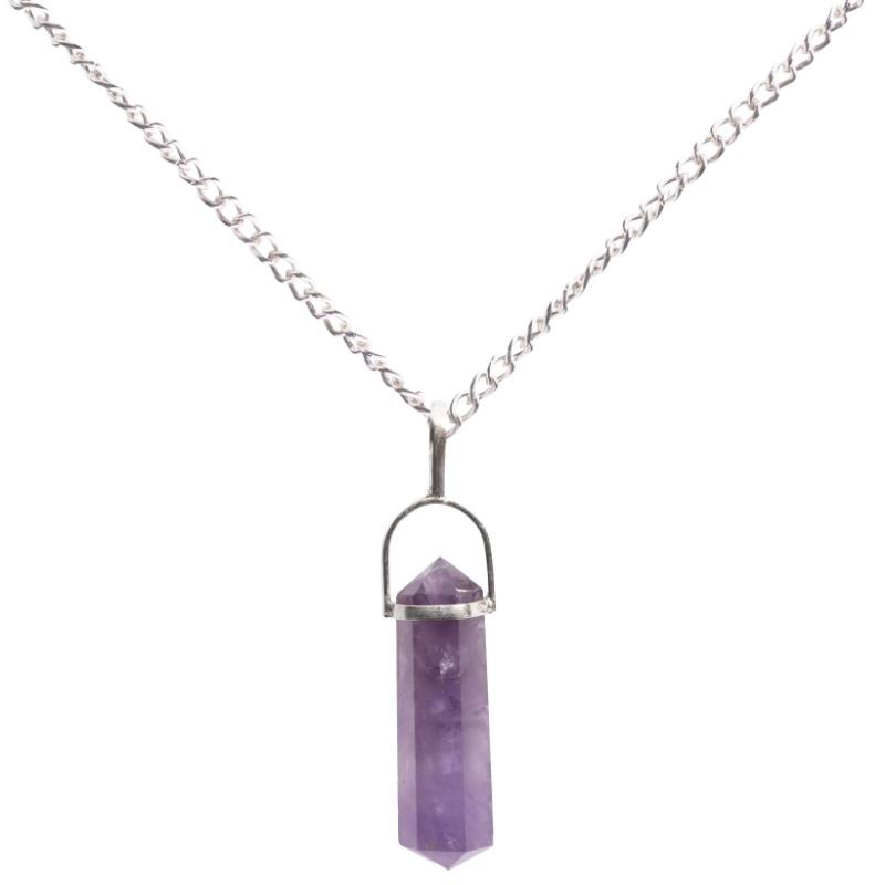 Amethyst Double Terminated Sterling Silver Pendant || .925 Sterling Silver-Nature's Treasures
