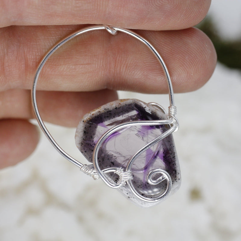 Auralite-23 Amethyst Wire Wrapped Pendant | .925 Sterling Silver