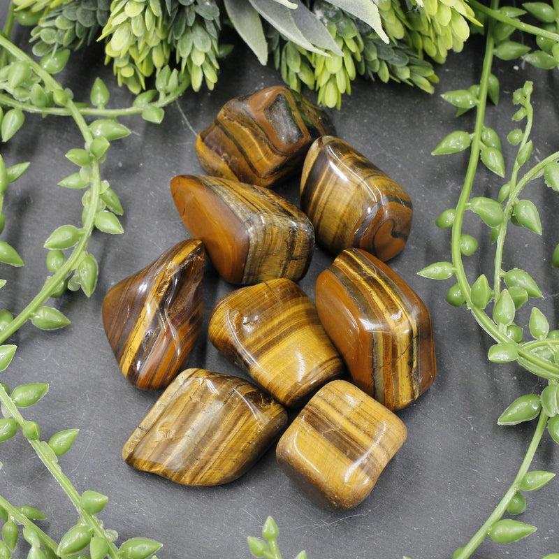 Natural Tiger's Eye Stone Chips Polished Tumbled - Temu