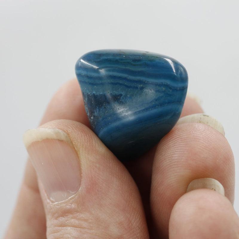 Teal Banded Agate Tumblestone – Mandara Crystals