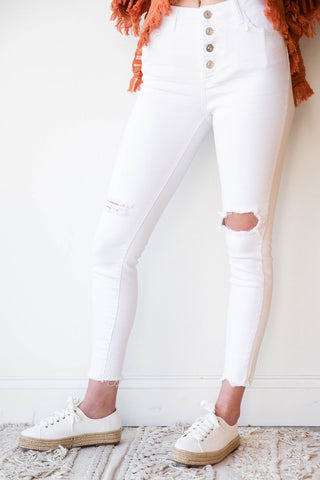 white denim jeans