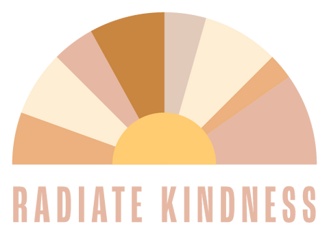 radiate kindness, rainbow arch, kindness quote 