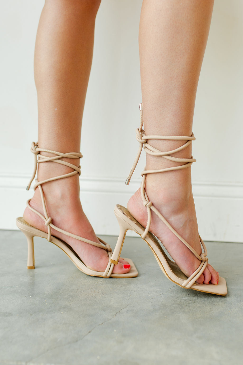 string high heels