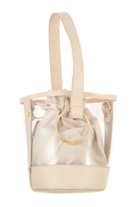 clear bucket bag