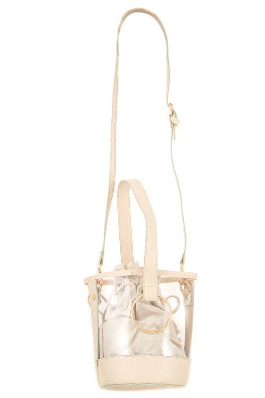 clear bucket bag