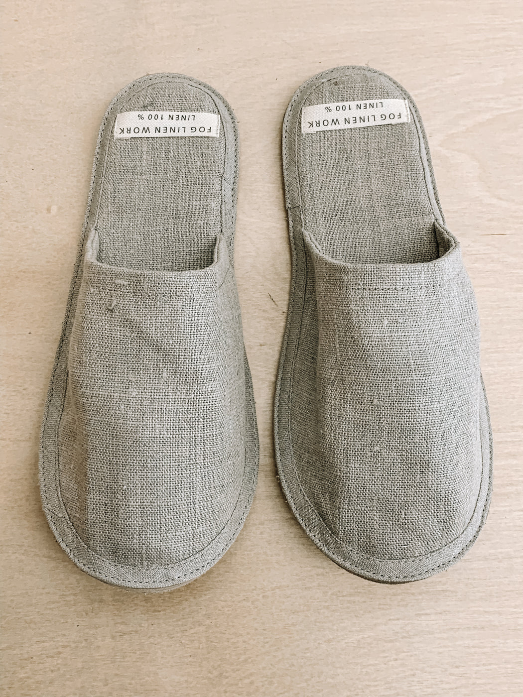 Fog Linen- Linen Slippers Natural — Lore General