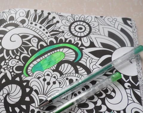 4 Gel Pen Techniques To Use In Your Adult Coloring Books Tutorial Art N Fly
