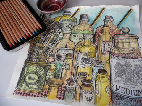 curiousity shoppe with watercolors