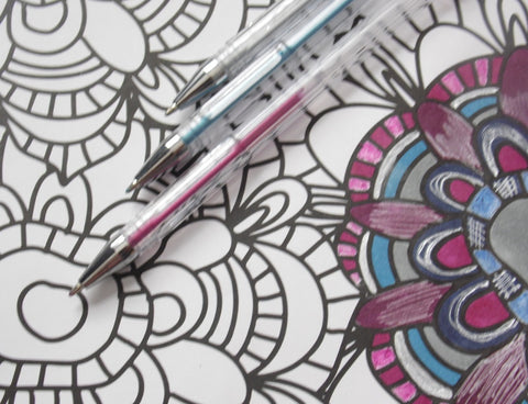 4 Gel Pen Techniques to Use in Your Adult Coloring Books - Tutorial -  Art-n-Fly