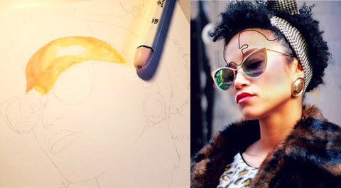 how to draw a portrait with skin color markers