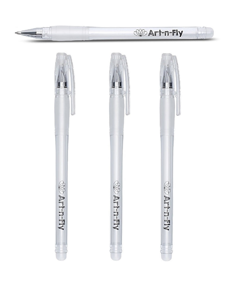 White Gel Pen for Art & Drawing Coloring Illustration ArtnFly