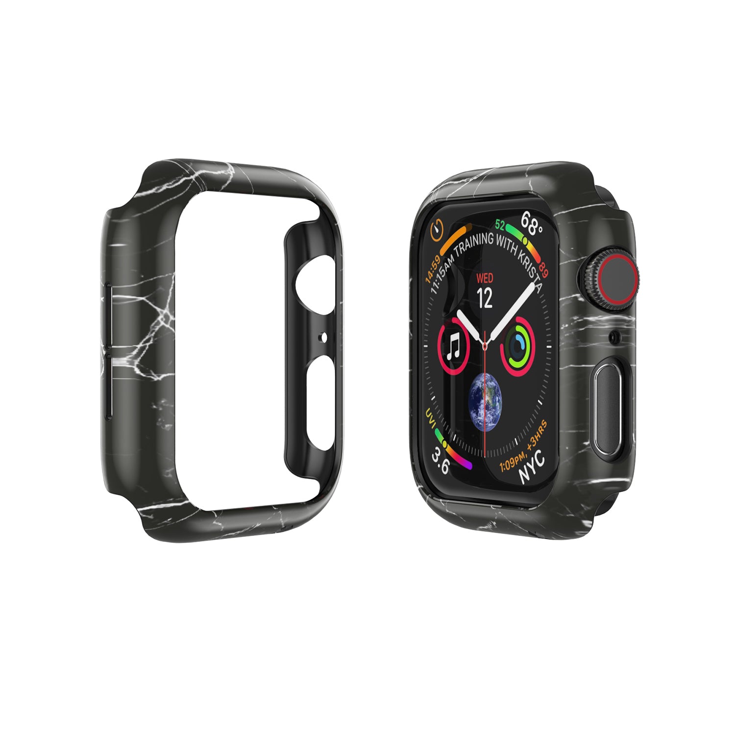 APPLE WATCH (44mm) PRISMART CASE: MARBLE BLACK Series 6/5/4/SE