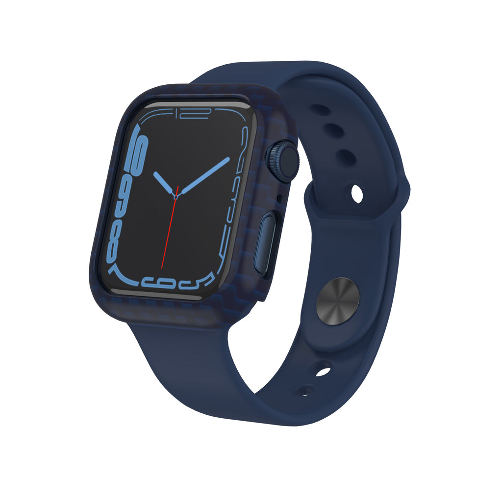 APPLE WATCH SERIES 7 PRISMART CASE: CARBON FIBER NAVY