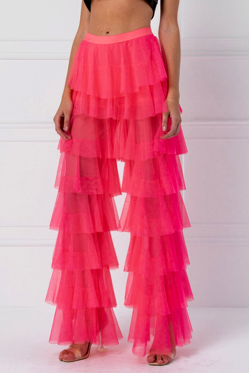 Structured Tulle Pants
