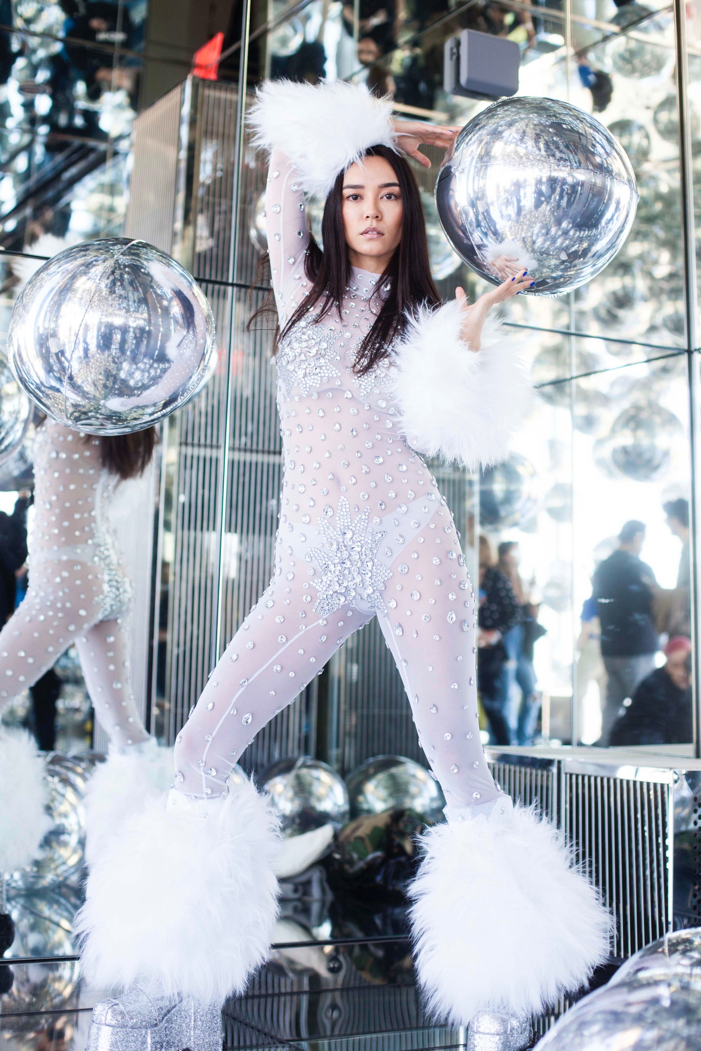 angora catsuit