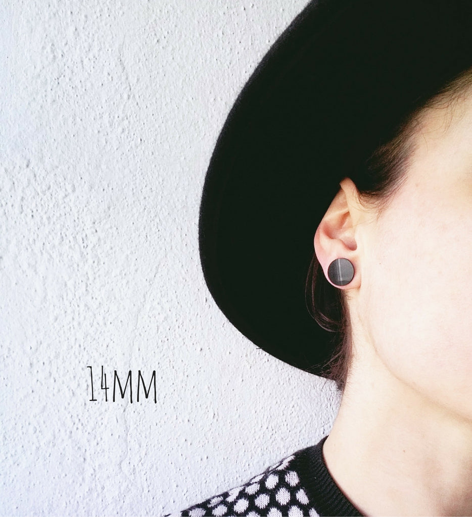 plain black earrings