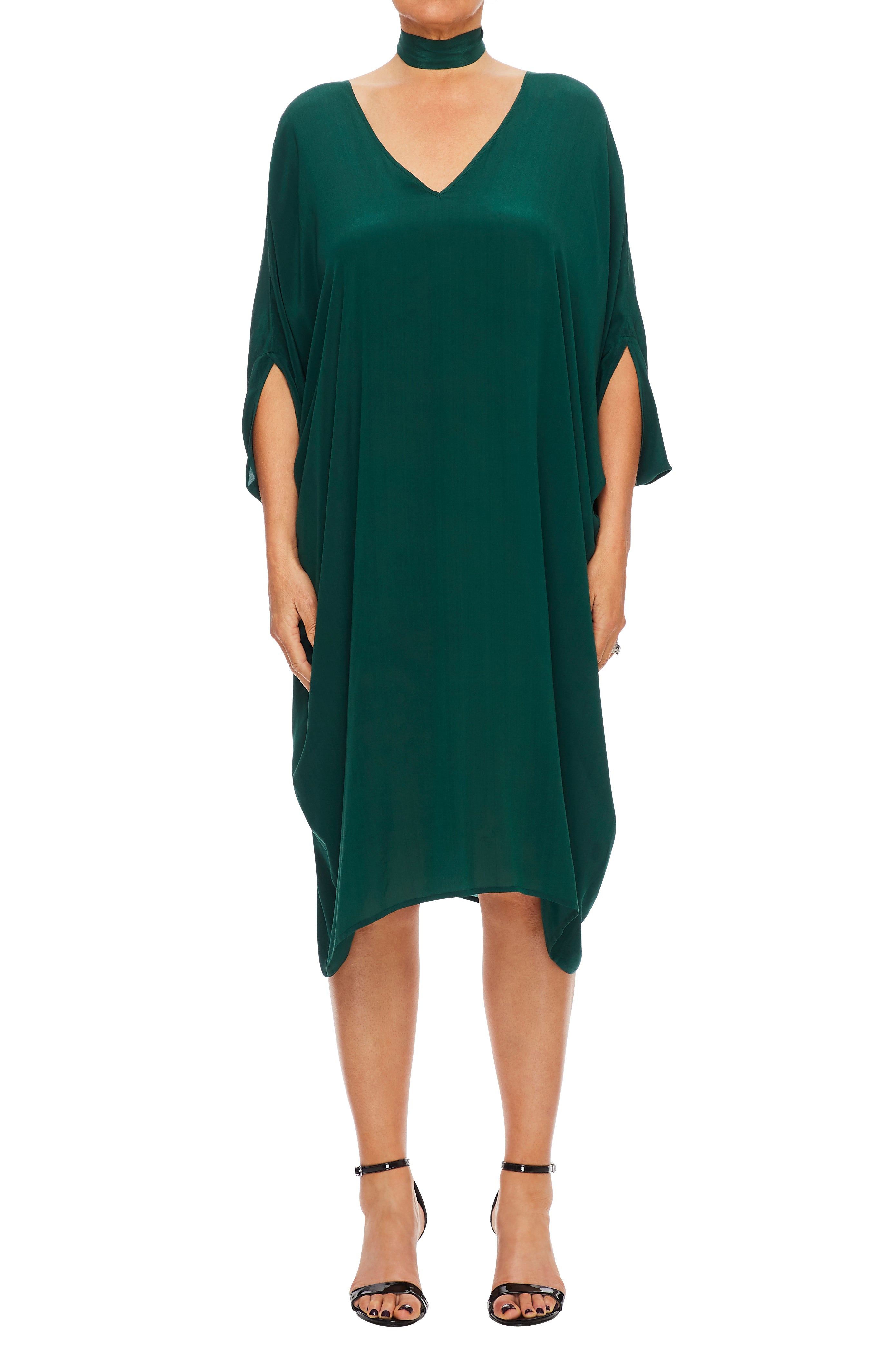 plus size forest green dress