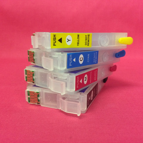 Refillable Cartridges for Epson 29 T2991 T2992 T2993 T2994 Strawberry
