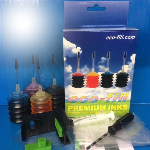 Eco-Fill Refill Kit for Canpn Pixma TS205 TS305 TS3150 MG2550S Printers