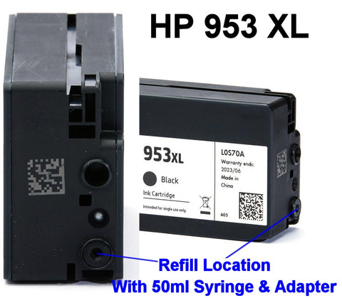 HP 953 XL Refilling Instructions Refill Information Ink Cartridge