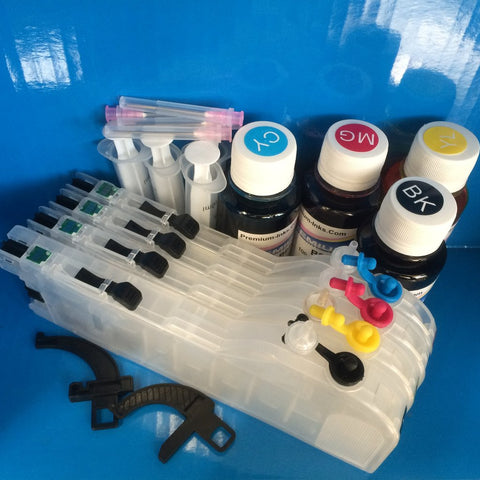 Large CISS Refillable Cartridges to replace Brother LC223 plus Refill Ink.