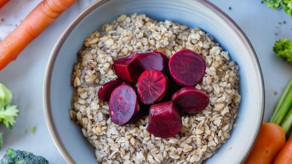 Bowl of vegetables and grains