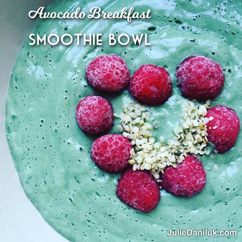 Avocado Breakfast Smoothie Bowl Julie Daniluk detox recipe