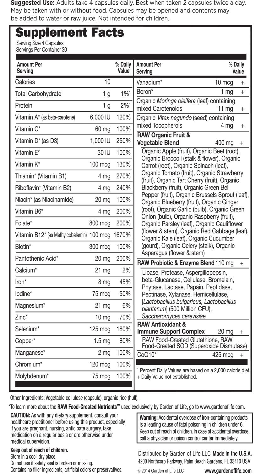 Garden Of Life Vitamin Code Women Goodness Me