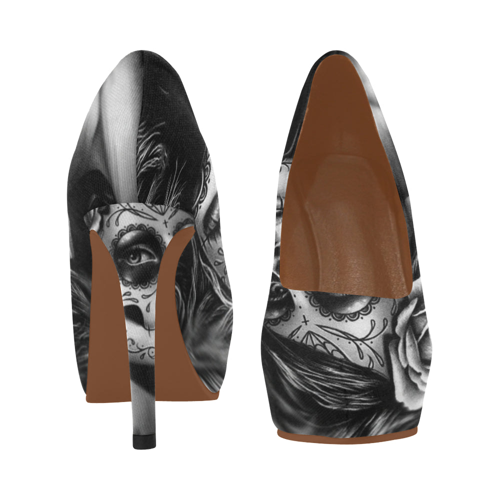 skull high heels cheap online