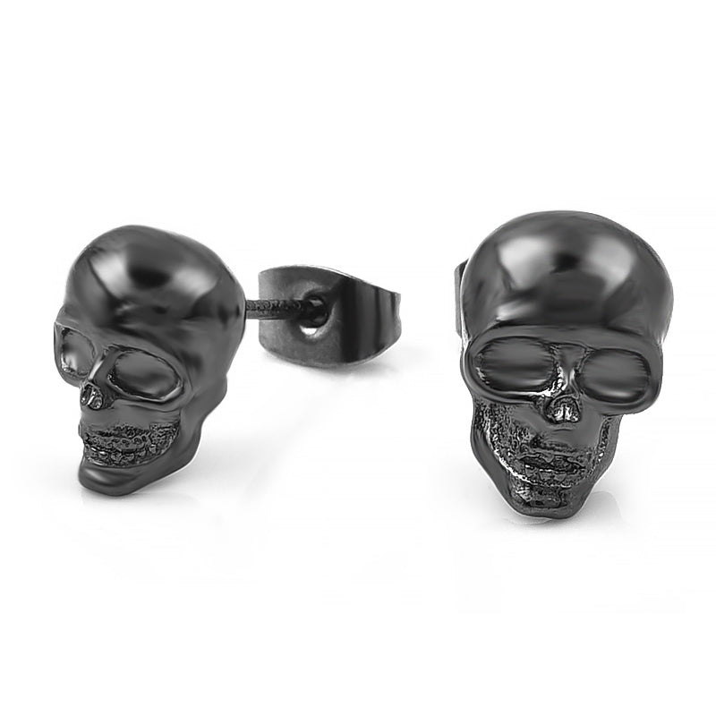 black skull earrings