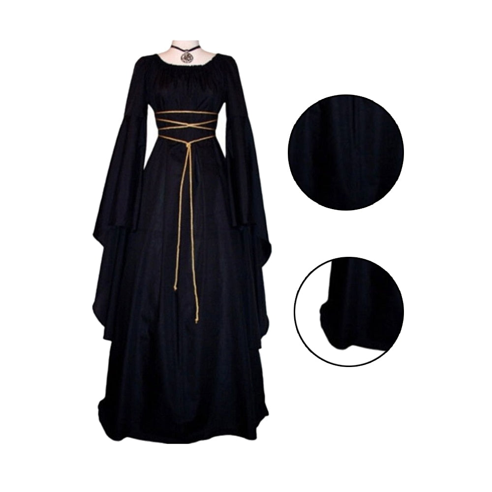 long black medieval dress