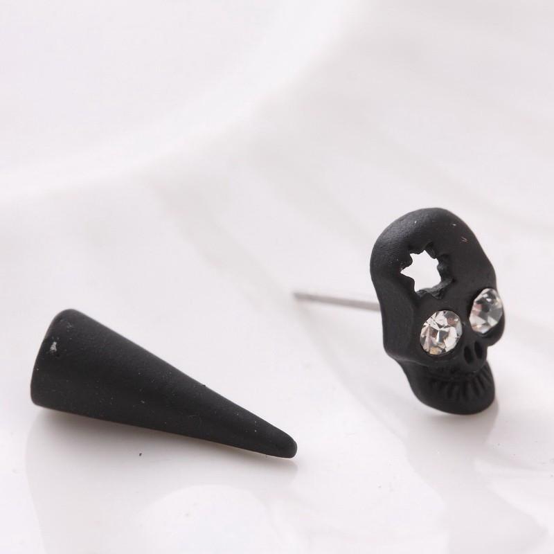 black skull earrings