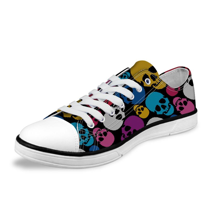 skull canvas shoes