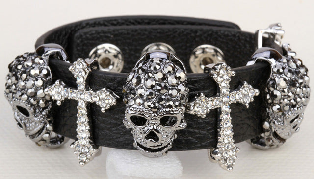 bling skull bracelet