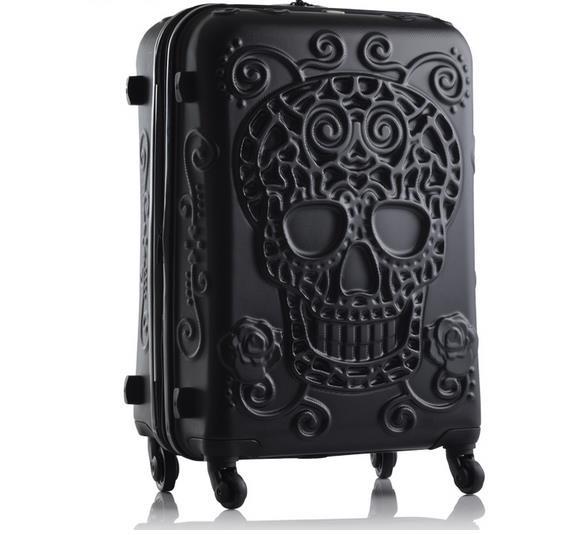 skull suitcases luggage