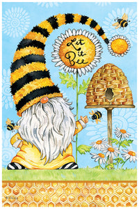 "Gnome and Bees" House Flag by Custom Decor