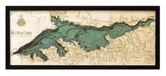 Big Bear Lake, California 3-D Nautical Wood Chart